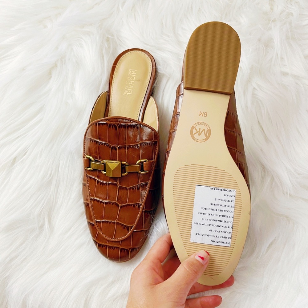 Michael Kors Charlton Crocodile Slides ✨ Brand new - Picture 2 of 3